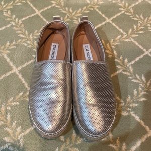 Steve Madden gold espadrille shoes